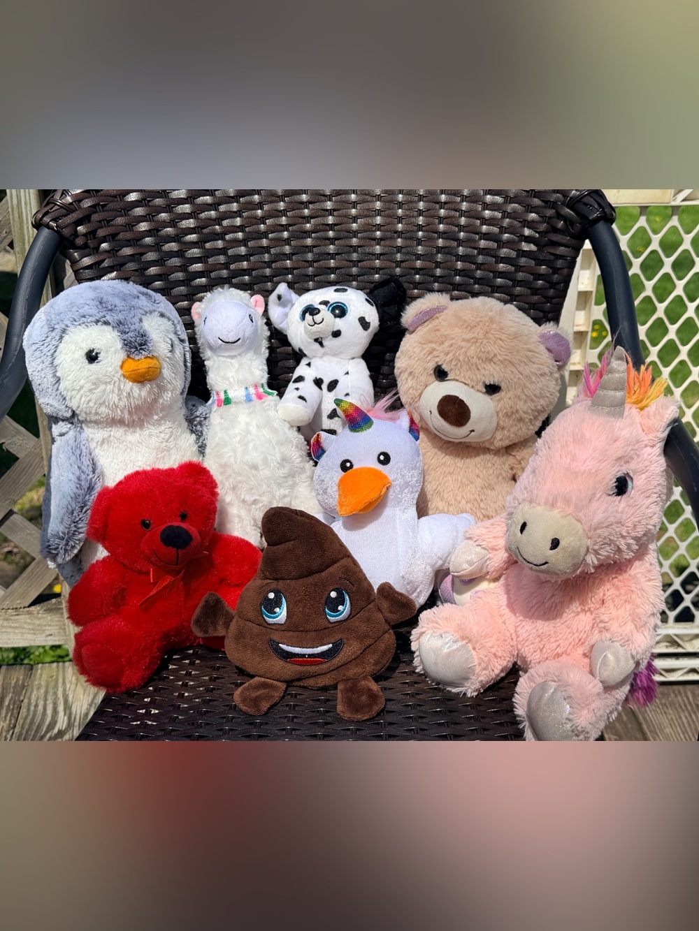 Lot of 9 unused Stuffed Animals